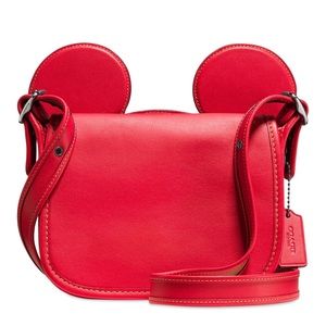 NWT RED COACH PATRICIA DISNEY MICKEY CROSSBODY BAG